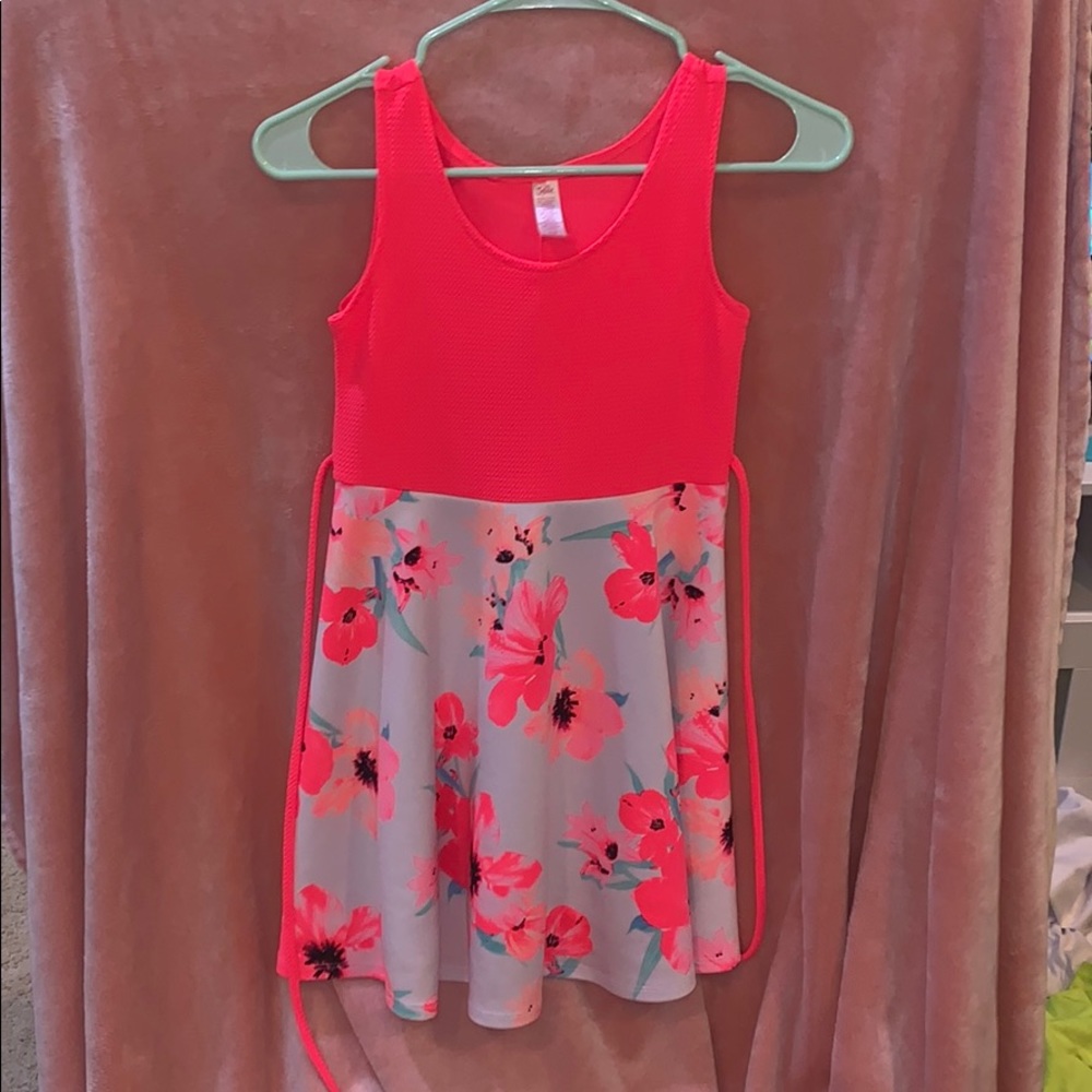 Pink floral dress